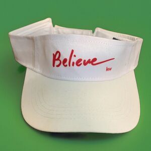 Believe written out Visor /Hat - White by HIT